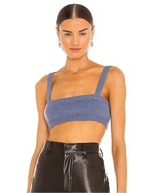 WeWoreWhat Danielle Bernstein Blue Knit Top